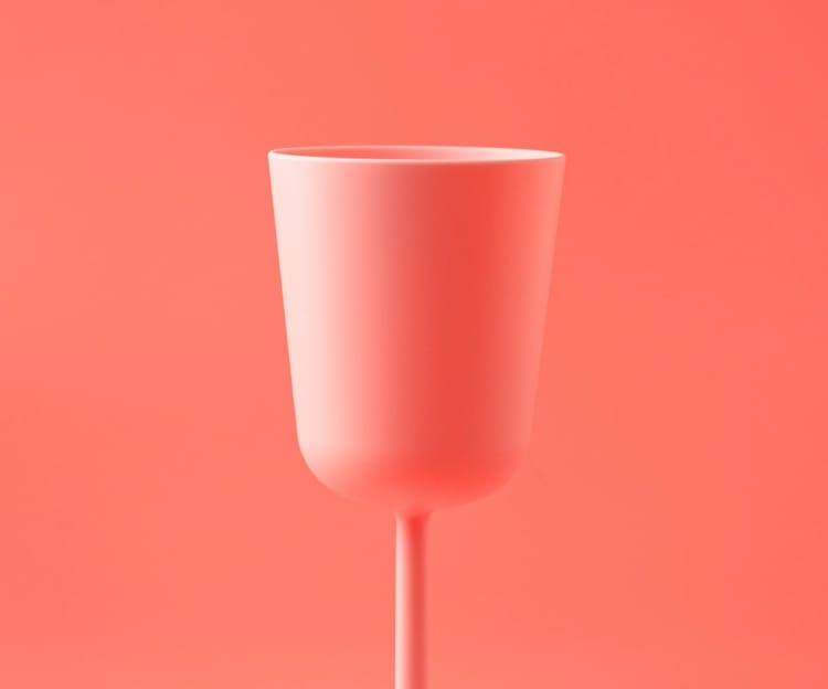 pink cup with pink backdrop